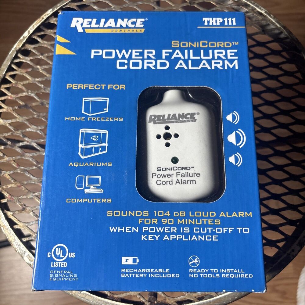 Electric Reliance Controls SoniCord Power Failure Alarm Cord 104 dB For 90 Min